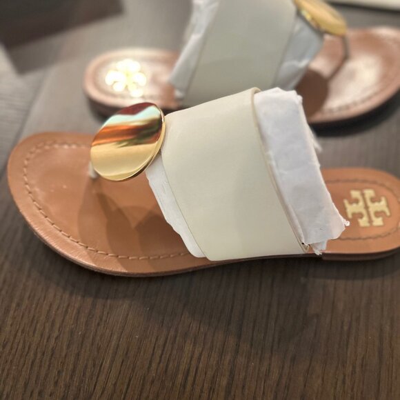 Authentic Luxury Tory Burch Patos Disk Sandal – Calf Leather in a size 7 - Picture 6 of 10